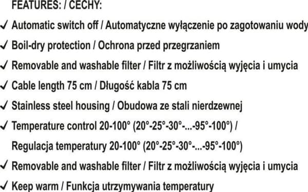 LUND ELEKTRISK KETTEL GLASS LED 1,8L TEMPERATURREGULERING