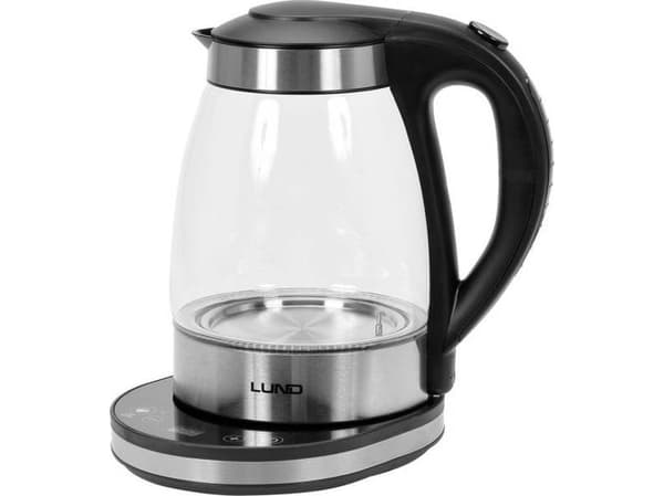 LUND ELEKTRISK KETTEL GLASS LED 1,8L TEMPERATURREGULERING
