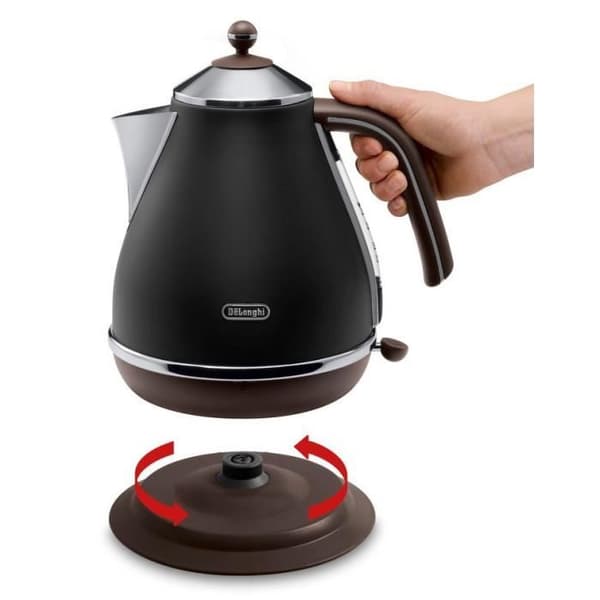 Vattenkokare - Delonghi - Icona Vintage - 2000 W - 1,7 L - Matt Svart