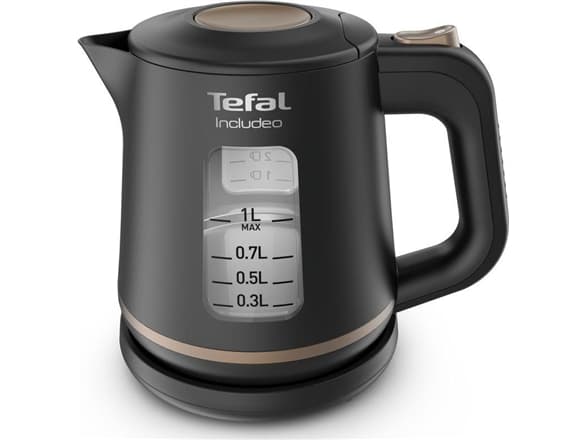 Tefal Includeo KI5338, 1 l, 2400 W, Svart, Plast, Vattennivå indikator