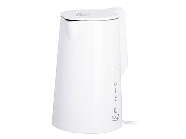Adler AD 1345, 1,7 L, 1850 W, Valkoinen, Veden tason ilmaisin, Pidä lämpimänä-toiminto