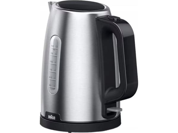 Braun WK 1500, 1,7 L, 2200 W, Musta, Ruostumaton teräs, Veden tason ilmaisin, Ylikuumenemissuoja