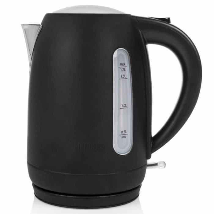 Princess Black Steel Waterkokare 1,7 L 2200 W Svart