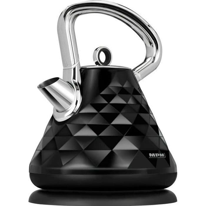MPM MCZ-98 Sladdlös vattenkokare, modern design, 1,7 liter, anti-kalkfilter, rostfritt stål, 360º bas, 3000W