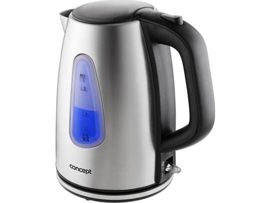 Concept RK3230, 1,7 l, 1850 W, Sort, Rustfritt stål, Rustfritt stål, Vannivåindikator