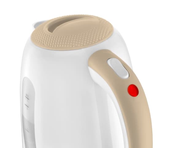 Concept RK2331, 1,7 l, 2200 W, Beige, Hvit, Plast, Vannivåindikator, Overopphetingsbeskyttelse