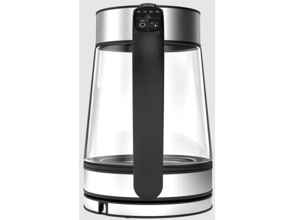 AENO EK1S, 1,7 L, 2200 W, Musta, Hopea, Läpinäkyvä, Säädettävä termostaatti, Veden tason ilmaisin, Johdoton