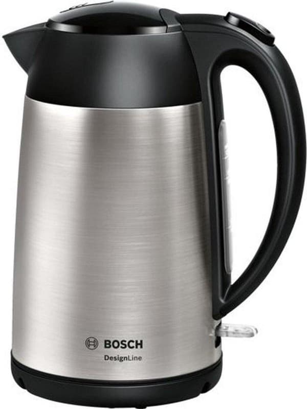 Bosch TWK3P420 vattenkokare 1,7 L 2400 W Svart, Rostfritt stål