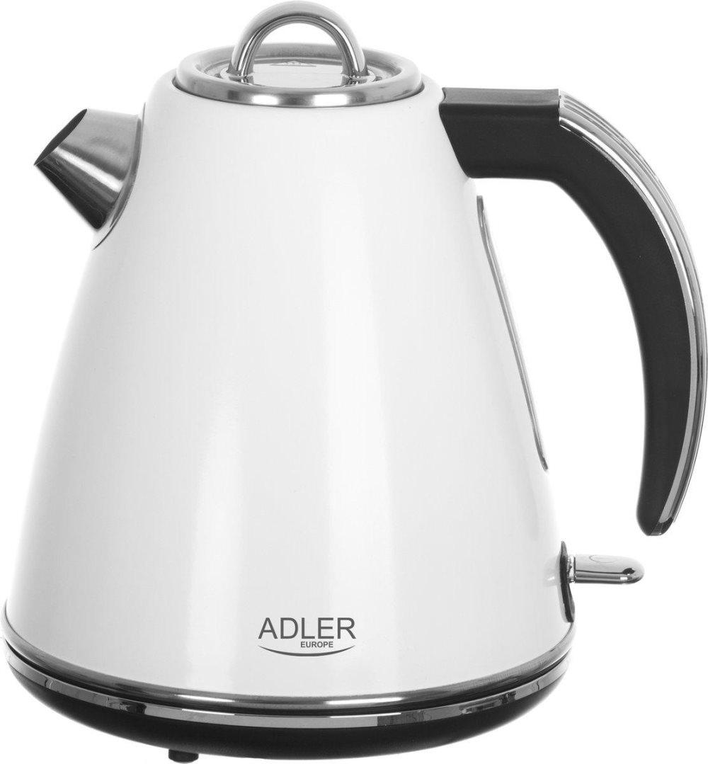 Adler AD 1343 - Stålkokare - 1,5 liter - Strix - Vit