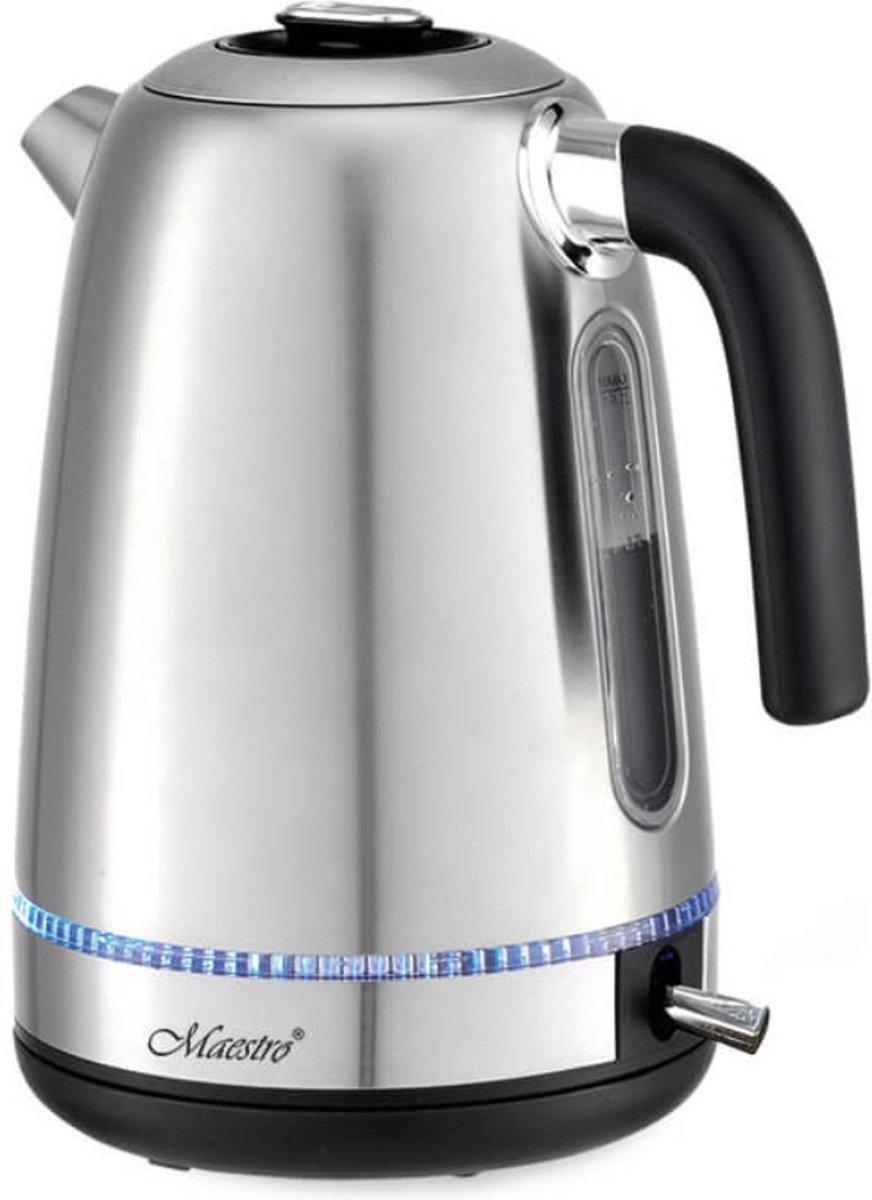 Maestro MR-050 - Vattenkokare 1,7L | 2200W sladdlös - Automatisk avstängning - Silver