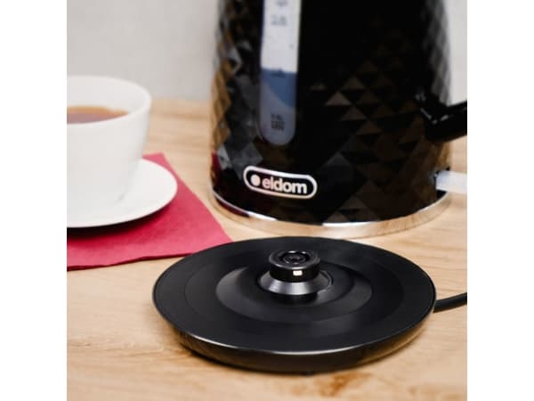 ELDOM C280C ELLI, 1,7 l, 2200 W, Sort, Vannivåindikator, Overopphetingsbeskyttelse, Trådløs