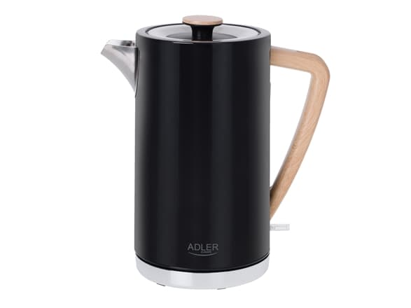 Adler | Vannkoker | AD 1347b | Elektrisk | 2200 W | 1,5 L| Rustfritt stål | 360° rotasjonsbase | Svart