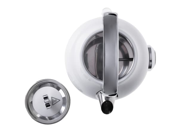Adler vedenkeitin lämpömittarilla AD 1346w Sähköinen, 2200 W, 1,7 l, ruostumatonta terästä, 360° kääntyvä jalusta, valkoinen (AD 1346 WHITE)