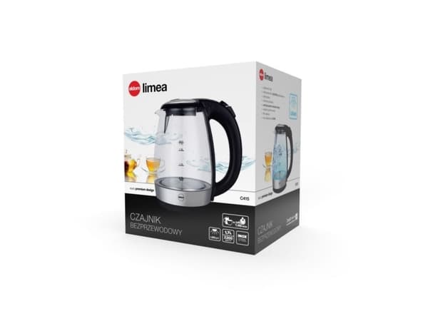 ELDOM C415 LIMEA, 1,7 l, 2200 W, Gjennomsiktig, Glass, Vannivåindikator, Overopphetingsbeskyttelse