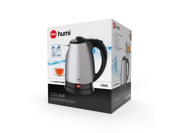 ELDOM CS25 HUMI, 1,7 l, 1800 W, Silver, Överhettningsskydd, Sladdlös