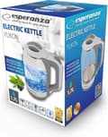 Miniatyrbild 3 av 3: Esperanza EKK025W Vattenkokare 1,7 L Vit, Flerfärgad 1500 W