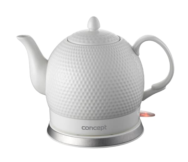 Concept RK0050, 1,2 L, 1000 W, Valkoinen, Keraaminen, Johdoton