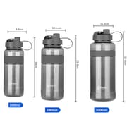 MINGXIA MXCP05 Plastic Water Cup With Straw Outdoor Portable Sports Kettle, Colour: Gray 3000ml