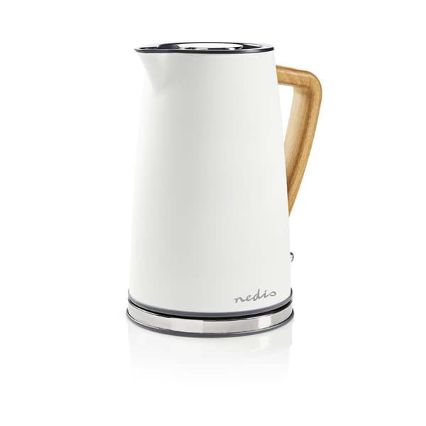 Nedis Vannkoker | 1.7 l | Soft-Touch | Hvit | Roterbar 360 grader | Skjult varmeelement | Strix® kontroll | Koketørr beskyttelse