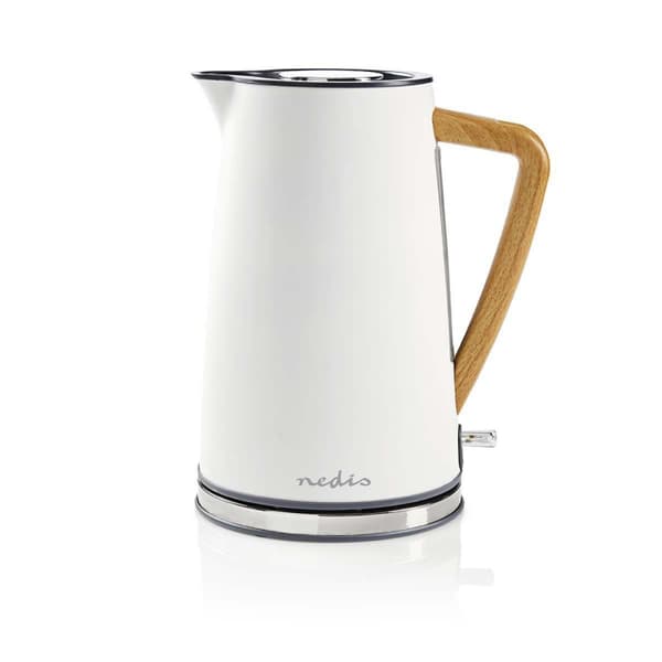 Nedis Vannkoker | 1.7 l | Soft-Touch | Hvit | Roterbar 360 grader | Skjult varmeelement | Strix® kontroll | Koketørr beskyttelse