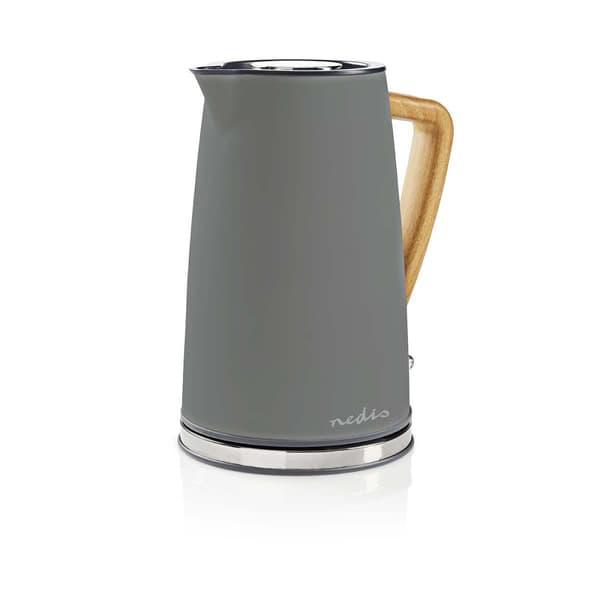 Nedis Elkedel | 1.7 l | Soft-Touch | Grå | Drejelig 360 grader | Skjult varmeelement | Strix®-controller | Beskyttelse mod kogetørring
