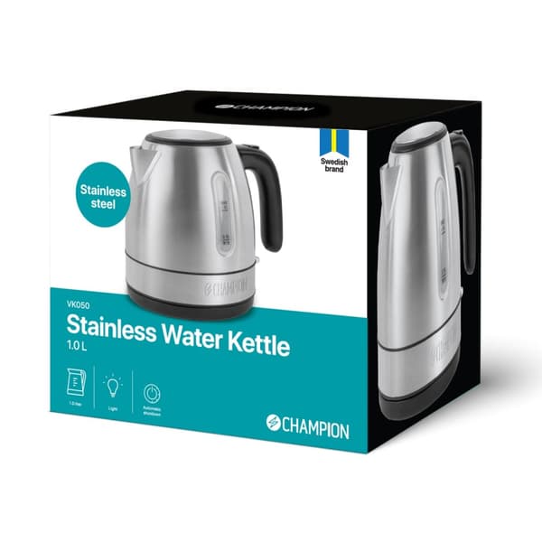Champion Vattenkokare Rostfri 1 l