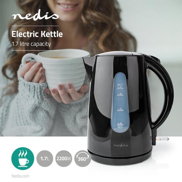 Nedis KAWK130EBK Vattenkokare 1,7L 2200W Svart