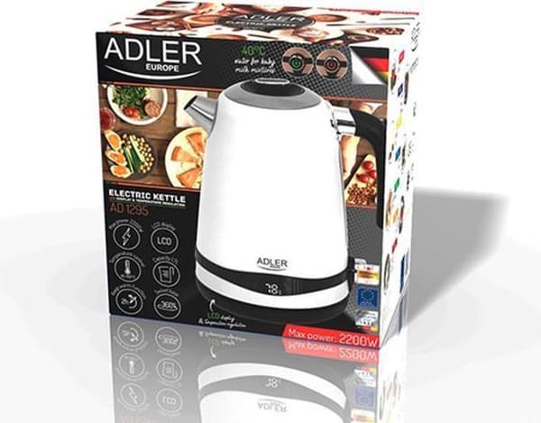 Adler AD 1295w Elkedel 1,7 l Hvid
