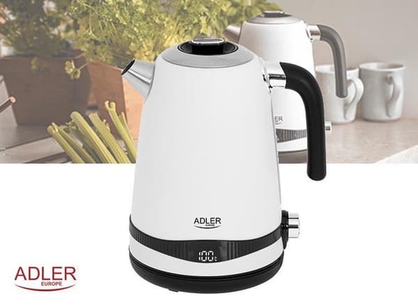 Adler AD 1295w Elkedel 1,7 l Hvid