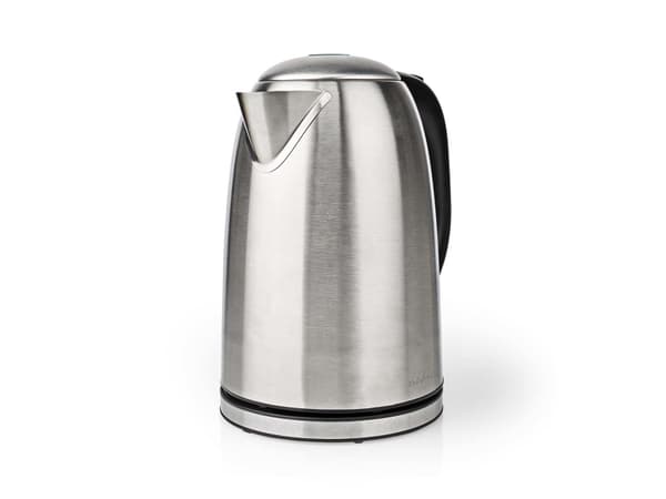 Nedis KAWK350EAL, 1,7 l, 2200 W, Sort, Sølv, Rustfritt stål, Vannivåindikator, Filtrering