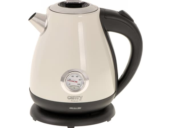 Camry | Kettle with a thermometer | CR 1344 | Electric | 2200 W | 1.7 L | Stainless steel | 360° rotational base | Cream