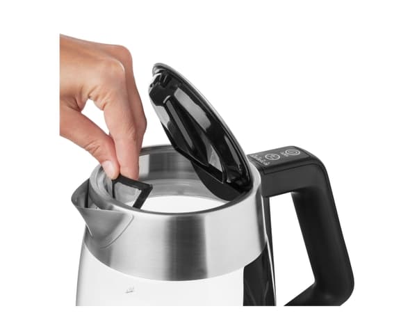 Sencor SWK 1890SS, 1,8 l, 2200 W, Svart, Rostfritt stål, Transparent, Glas, Metall, Plast, Justerbar termostat, Vattennivå indikator