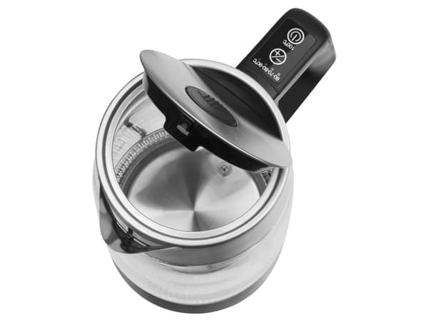 Sencor SWK 1890SS, 1,8 l, 2200 W, Svart, Rostfritt stål, Transparent, Glas, Metall, Plast, Justerbar termostat, Vattennivå indikator