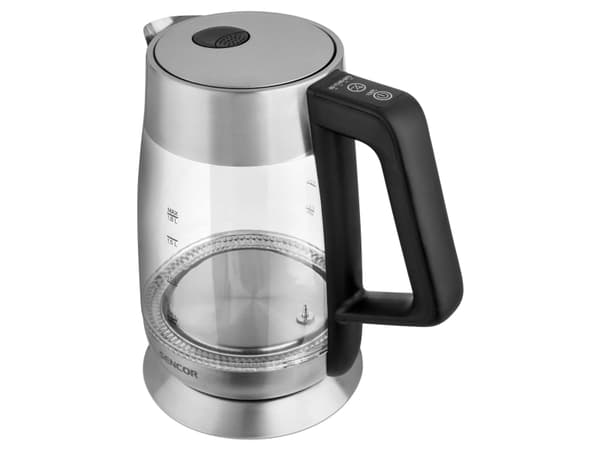 Sencor SWK 1890SS, 1,8 l, 2200 W, Sort, Rustfritt stål, Gjennomsiktig, Glass, Metall, Plast, Justerbar termostat, Vannivåindikator