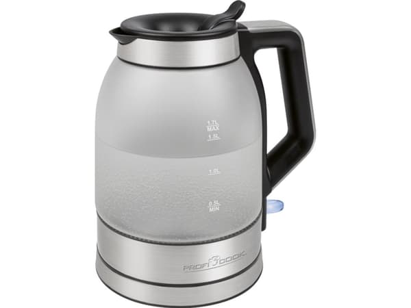 ProfiCook PC-WK 1215 G, 1,7 l, 2200 W, Transparent, Glas, Rostfritt stål, Vattennivå indikator