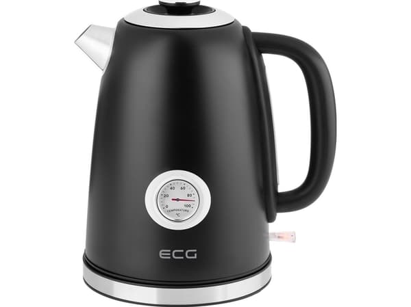 ECG RK 1700 Magnifica Nero, 1,7 l, Sort, Plast, Rustfritt stål, Overopphetingsbeskyttelse