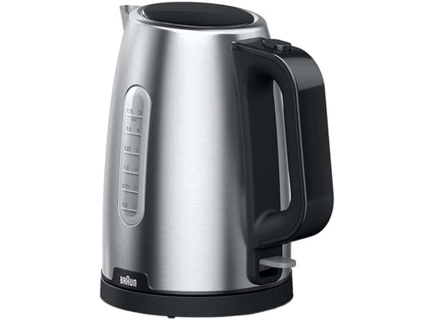 Braun WK 1500, 1,7 L, 2200 W, Musta, Ruostumaton teräs, Veden tason ilmaisin, Ylikuumenemissuoja