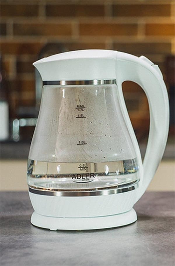 Adler AD 1274 B vattenkokare 1,7 L Vit, Transparent 2200 W