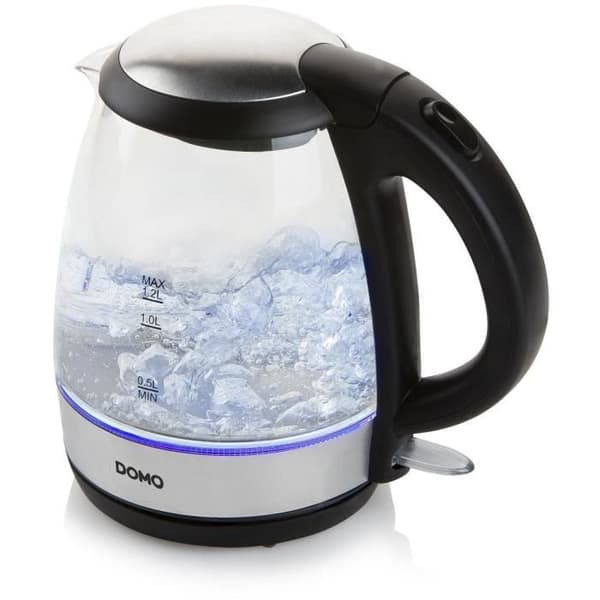 Vattenkokare i glas - DOMO - DO9218WK - 2200 W - 1,2 L - 360° bas - Glaskaraff
