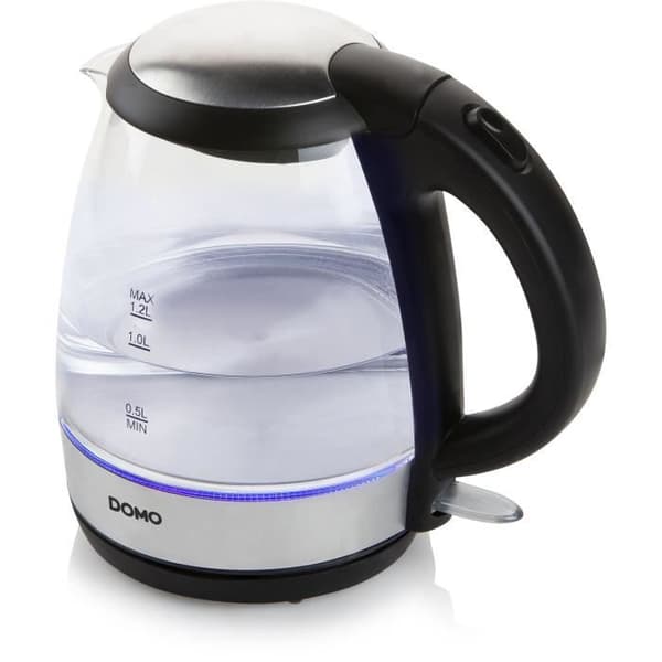 Vattenkokare i glas - DOMO - DO9218WK - 2200 W - 1,2 L - 360° bas - Glaskaraff