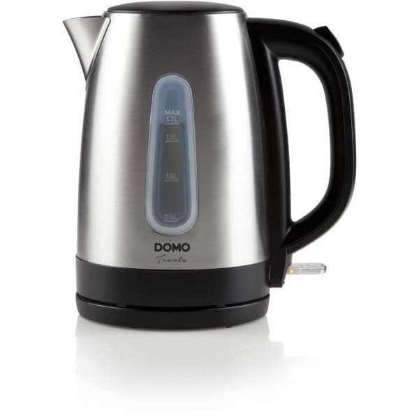 Vattenkokare i rostfritt stål - DOMO - DO496WK - 2200 W - 1,7 L - 360° bas - Grå