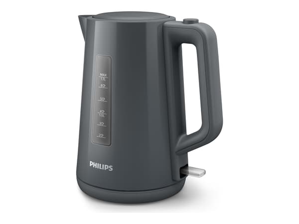 Philips 3000 series HD9318/10, 1,7 L, 2200 W, Harmaa, Muovi, Veden tason ilmaisin, Johdoton