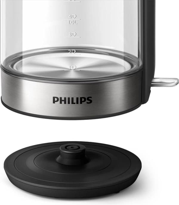 Philips 5000 series HD9339/80 vattenkokare 1,7 L 2200 W Svart, Rostfritt stål, Transparent