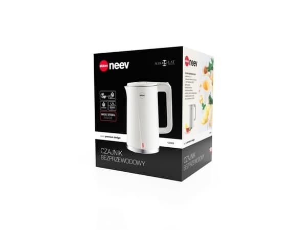 ELDOM C290S NEEV, 1,7 l, 2200 W, Hvit, Plast, Rustfritt stål, Overopphetingsbeskyttelse, Trådløs