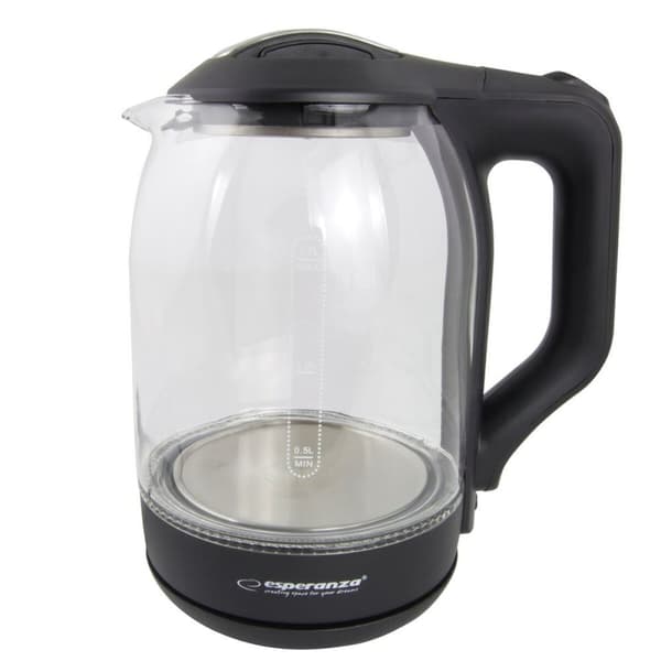 Vattenkokare Esperanza EKK025K Svart Multicolour Glas Plast 1500 W 1,7 L
