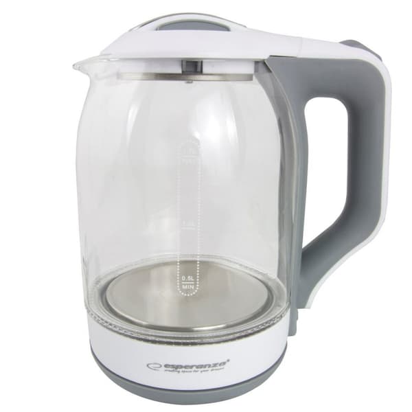 Vattenkokare Esperanza EKK025W Vit Glas Plast 1500 W 1,7 L