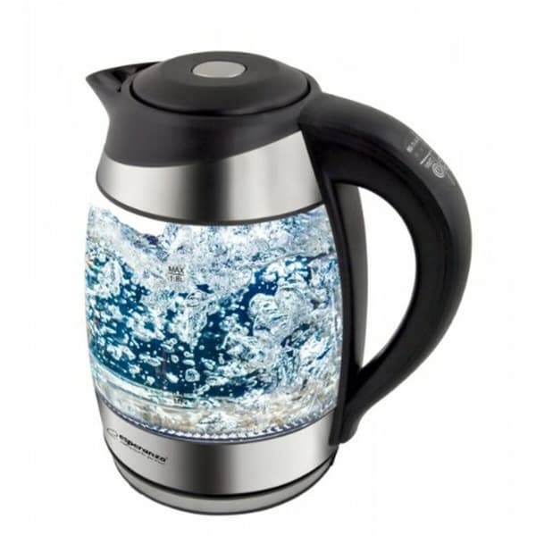 Vattenkokare Esperanza EKK026  Svart Multicolour Glas polypropen Plast 2200 W 1,7 L