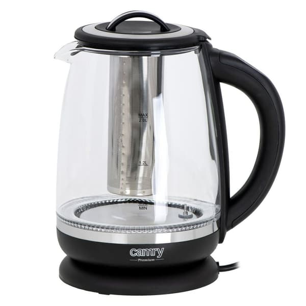 Vattenkokare Adler CR 1290 Svart Glas 2200 W 2 L