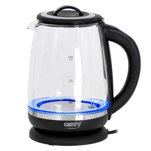 Vattenkokare Adler CR 1290 Svart Glas 2200 W 2 L