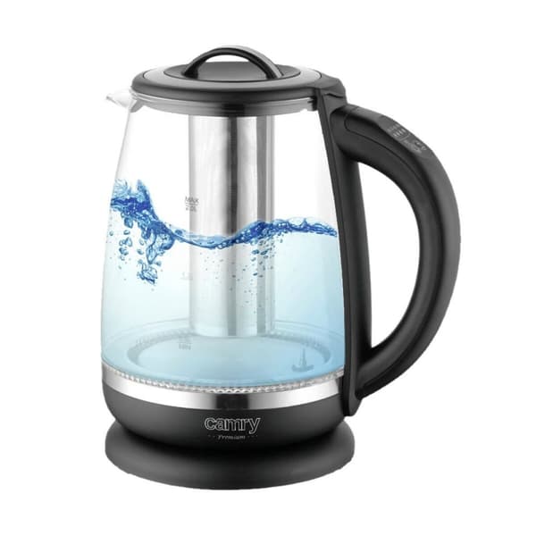 Vattenkokare Adler CR 1290 Svart Glas 2200 W 2 L